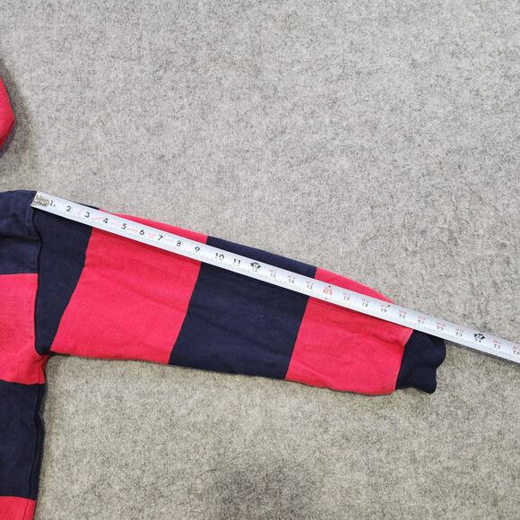 Vintage Halbro Rugby Pullover Hoodie Mens Small US Rugby Stripe Retro Sweatshirt - Picture 9 of 11